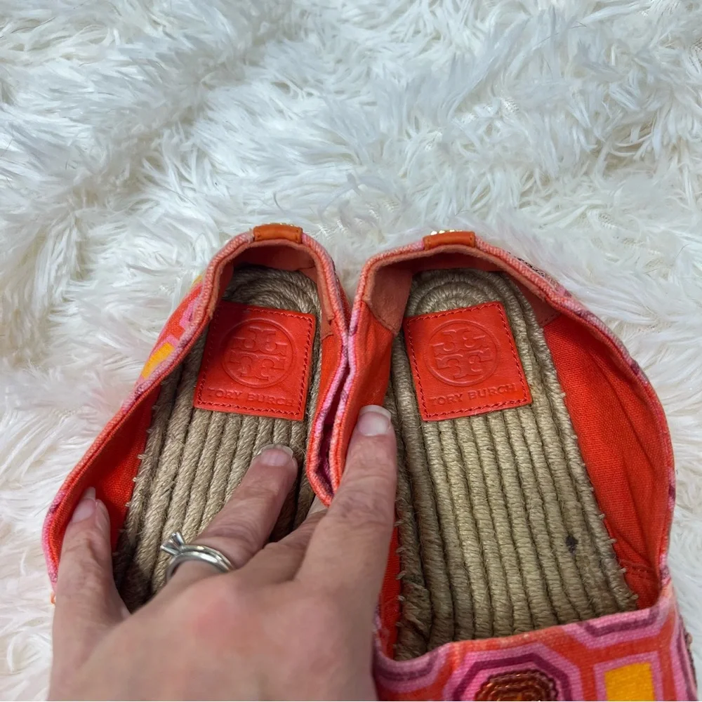 Tory Burch Ceicily Embellished Espadrille Slip-on Flats